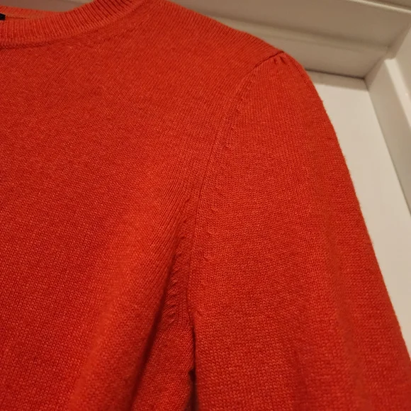 Banana Republic Italian Merino Wool Blend Sweater Orange Preppy Outdoors XS - Picture 4 of 13